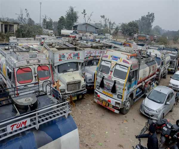 Truck Drivers protest against new hit and run law case
