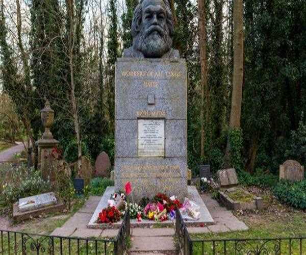 Hit Out At Karl Marx's Grave