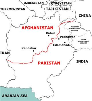 How many states are connected with Pakistan