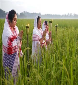 Why does Assam celebrate Kati bihu?