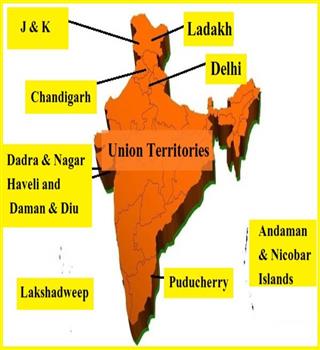 Union Territories of India with their unique qualities