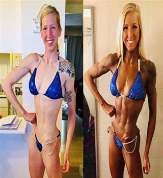 Why do bodybuilders paint themselves orange?