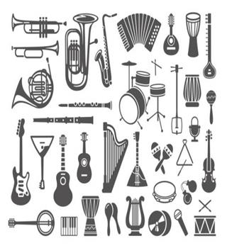 Important musical instruments with their musician's name