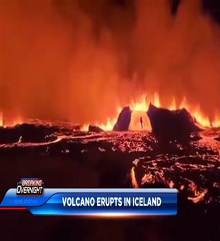 Volcano eruption in southwest Iceland, 2023