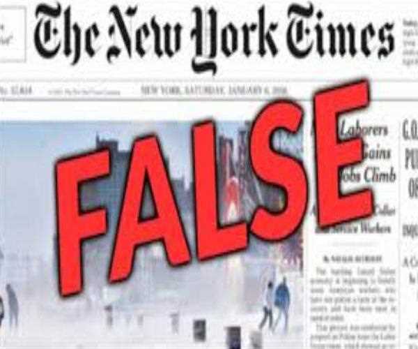 New York Times Doing Negative Reporting Against India During Corona Pandemic