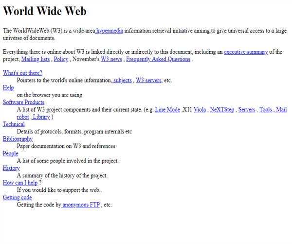 How the first website was created in the world?