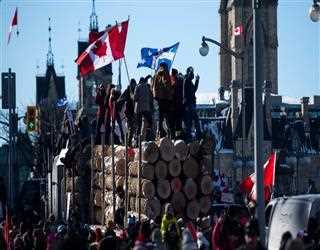 Protest against Covid-19 mandates in Canada