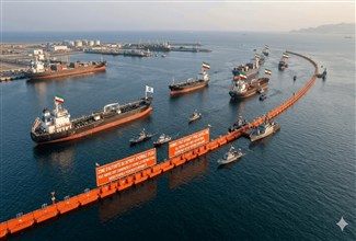 Iran's Hormuz authority says waters south of UAE port now under its control