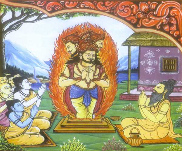 Fire, a sacred element for life in Hindu Ideology