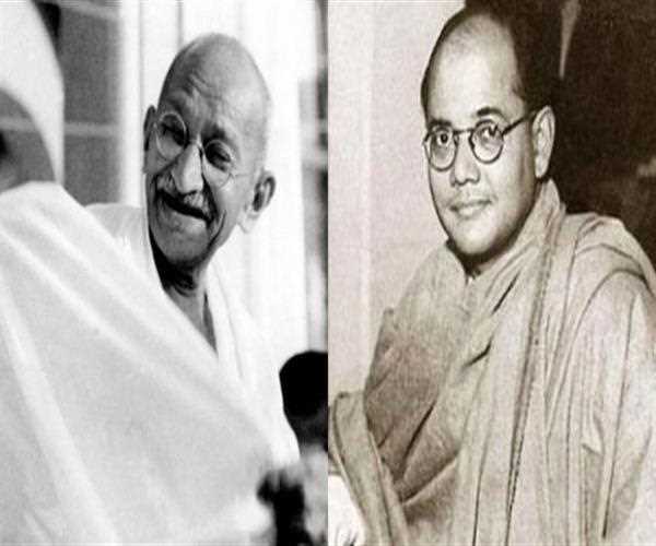 How to justify the ideology of mahatma gandhi vs subhash chandra bose